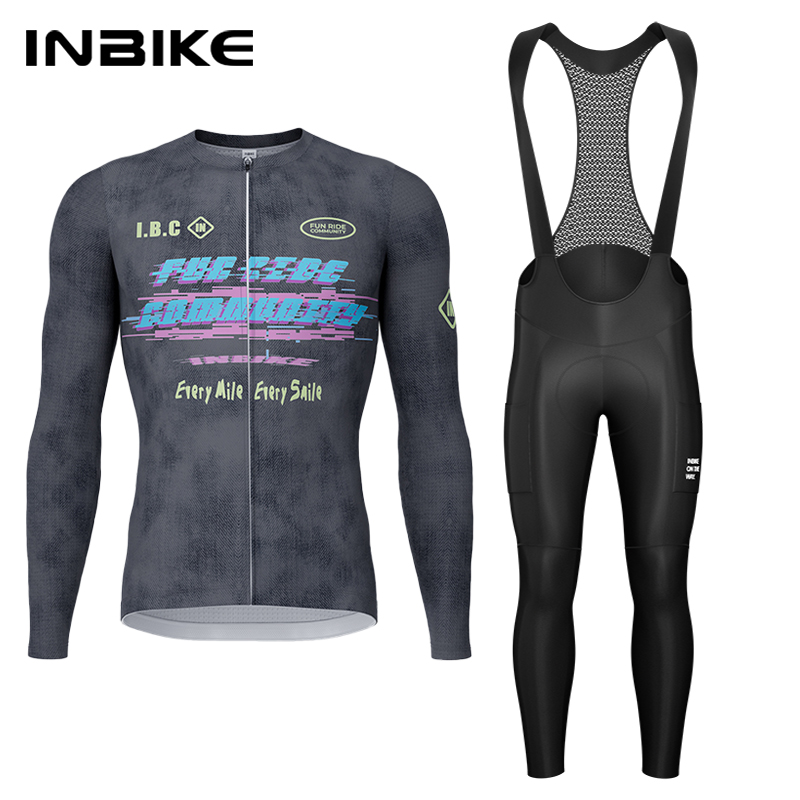 Mountain Biking Pants For Men - 인바이크 봄 가을 사이클링 세트 사이클링