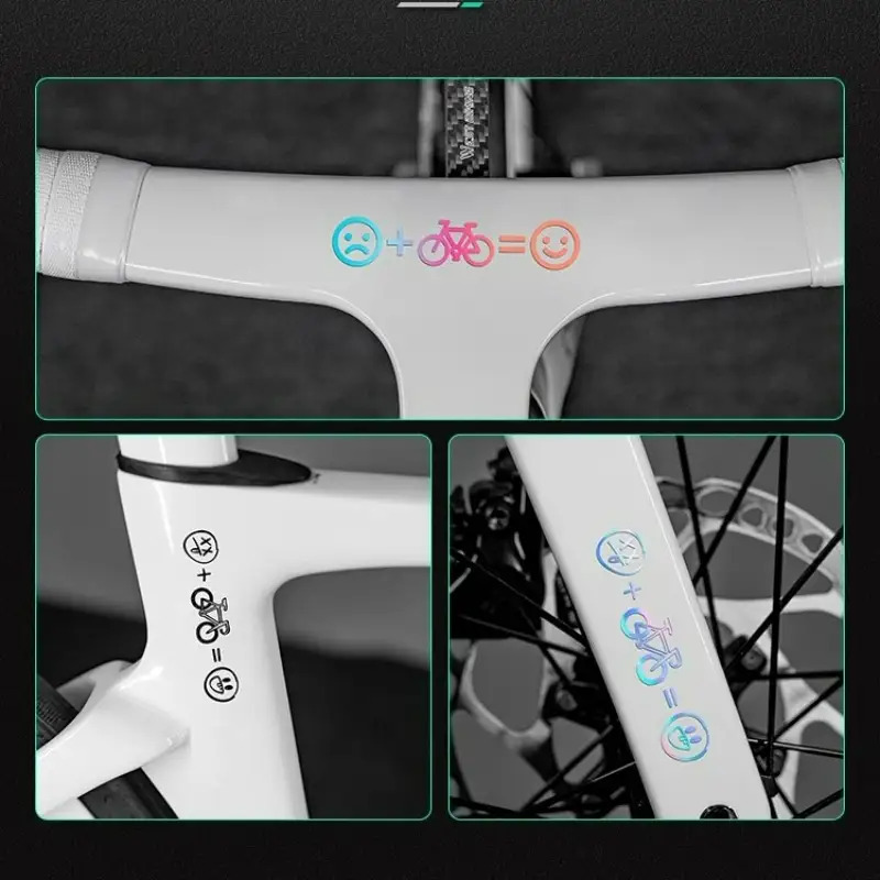 Mountain Biking Helmet - 4pcs 해피 페이스 자전거 스티커 스마일
