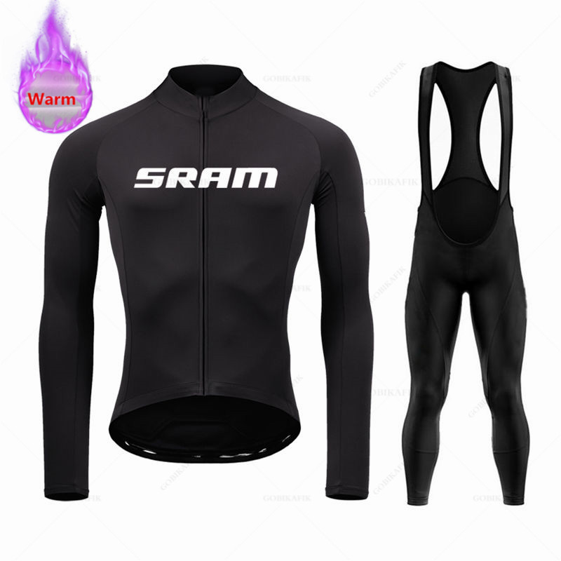 Mountain Biking Pants For Men - Sram 팀 겨울 긴 소매 열