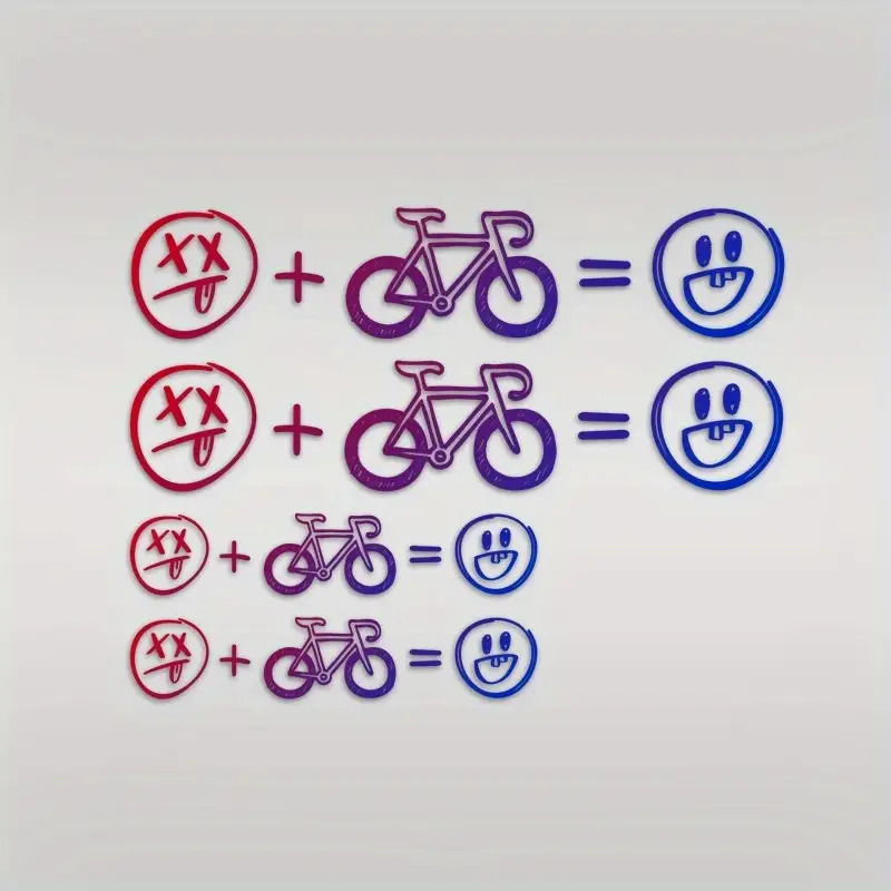4pcs 해피 페이스 자전거 스티커 스마일 데칼 MTB - Mountain Biking Helmet 리뷰 및 가격