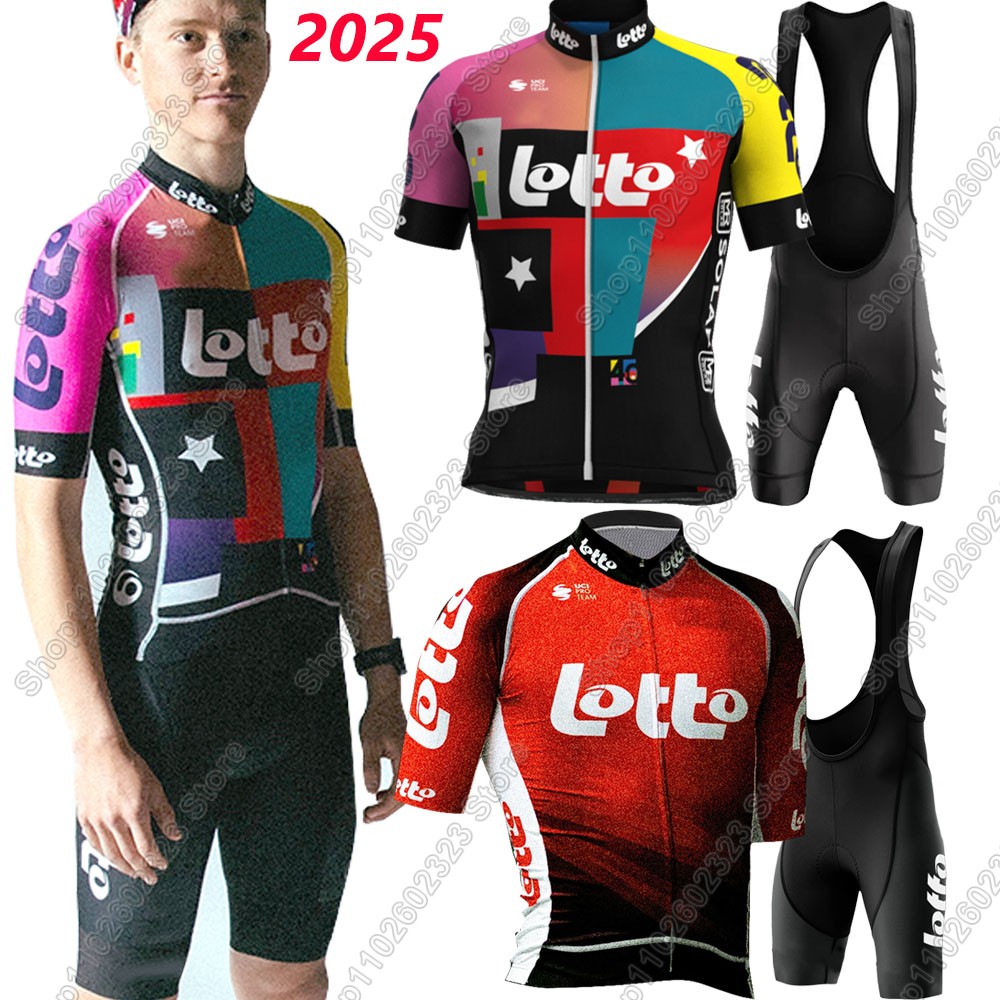 2025 로또 팀 사이클링 저지 세트 여름 벨기에 의류 - Mountain Biking Pants For Men 리뷰 및 가격