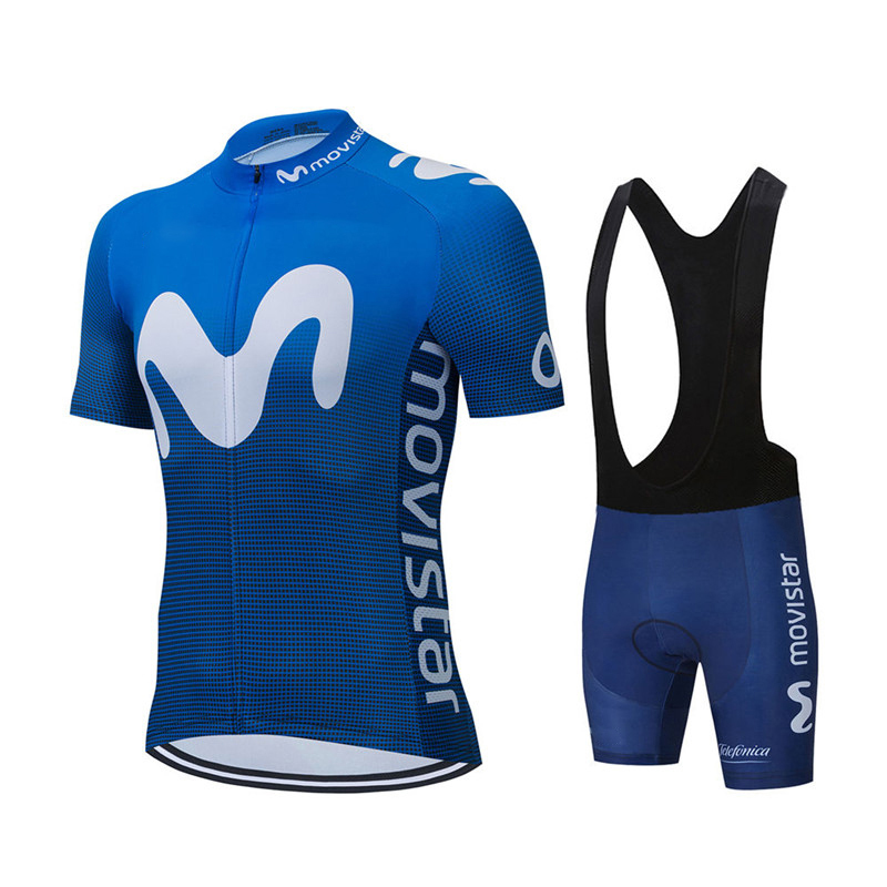 Movistar-신제품 팀 사이클링 저지 세트 MTB  - Mountain Biking Pants For Men 리뷰 및 가격