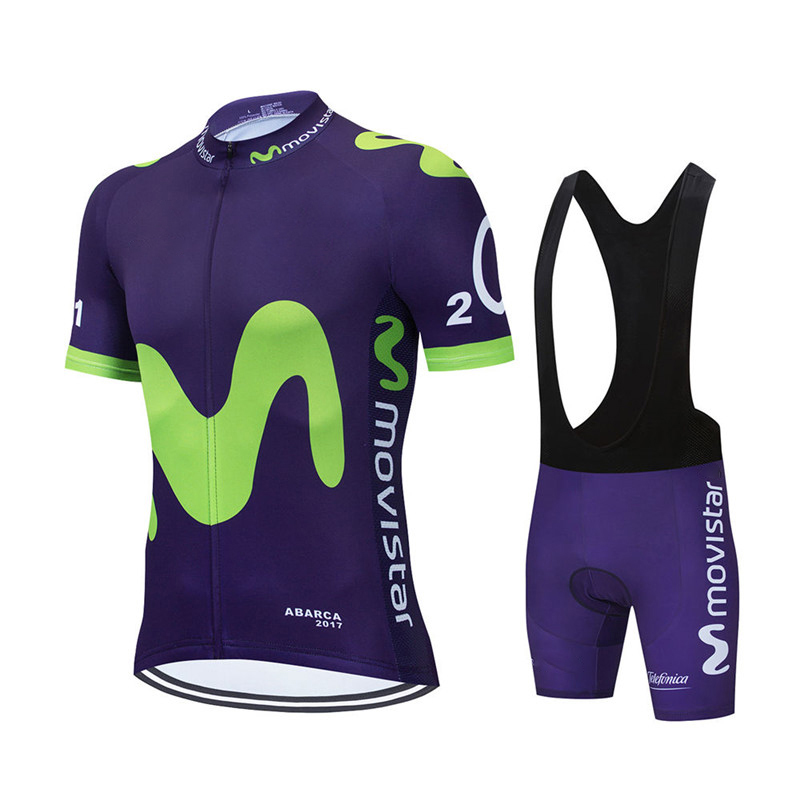 Movistar-신제품 팀 사이클링 저지 세트 MTB  - Mountain Biking Pants For Men 리뷰 및 가격