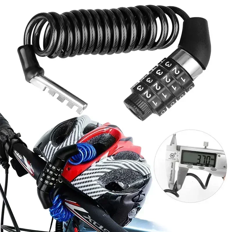 4자리 비밀번호 도난 방지 콤비네이션 케이블 자전거 잠 - Mountain Biking Helmet 리뷰 및 가격